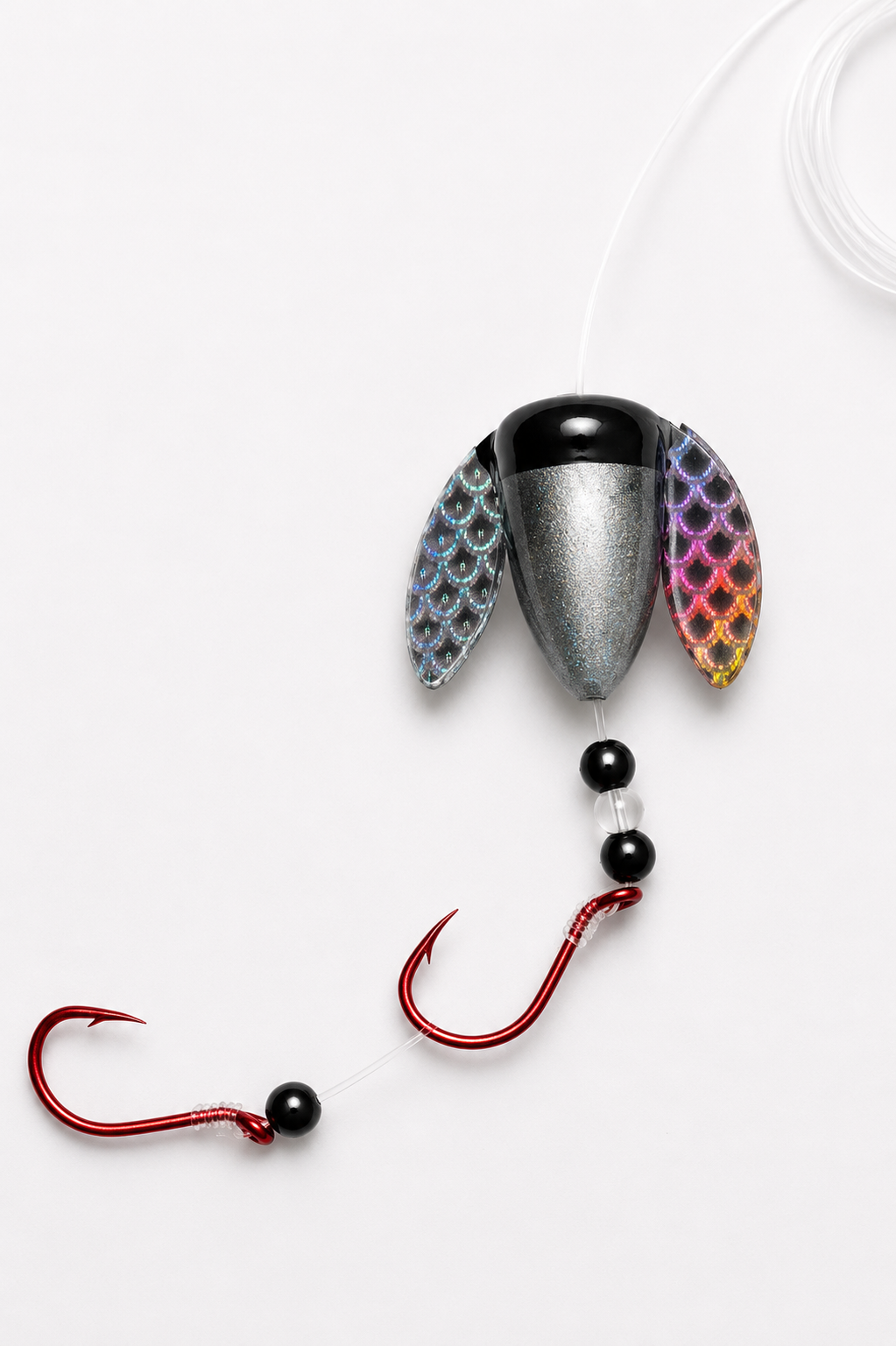 Black and silver Spin N' Glow – Treasure State Tackle
