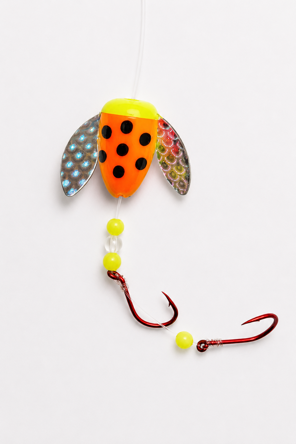 Double sided orange-green Spin N' Glow