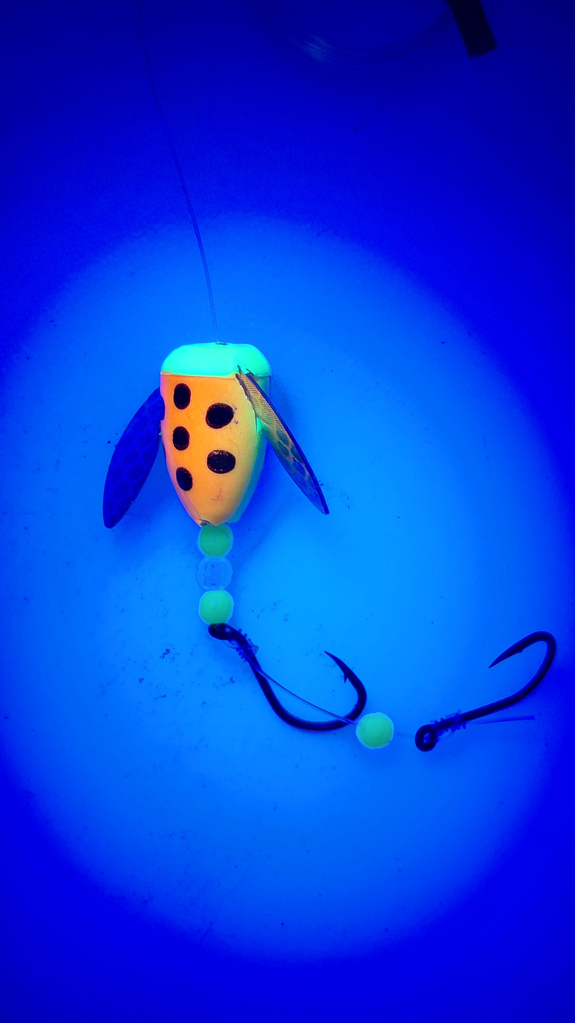 Double sided orange-green Spin N' Glow